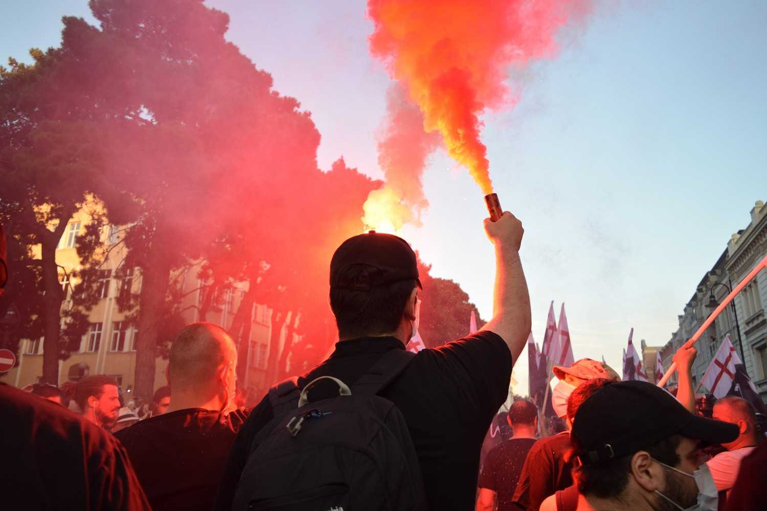 ‘March of Georgians’ in Tbilisi on 14 July (Luka Pertaia/OC Media)