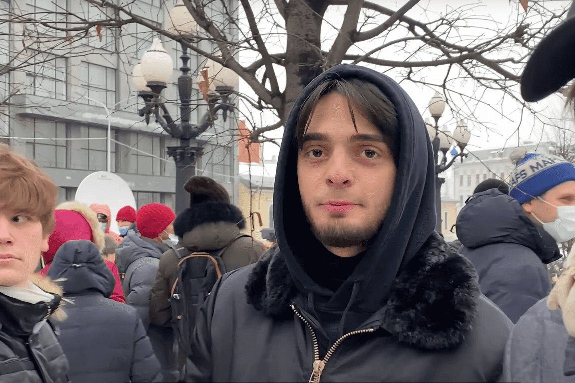 Footage of 20-year-old Chechen student Sayd-Mukhammad Dzhumayev have been widely shared on social media in Russia. Photo: Anews.