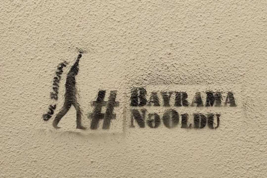 Graffiti with the slogan Bayramaneoldu (what happened to Bayram) has appeared in several cities in Turkey and Azerbaijan.