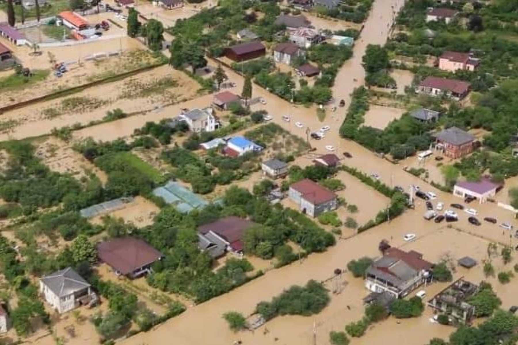 Aerial photo of Gagra. Photo: Abkhazian Ministry of Emergency Situations. 