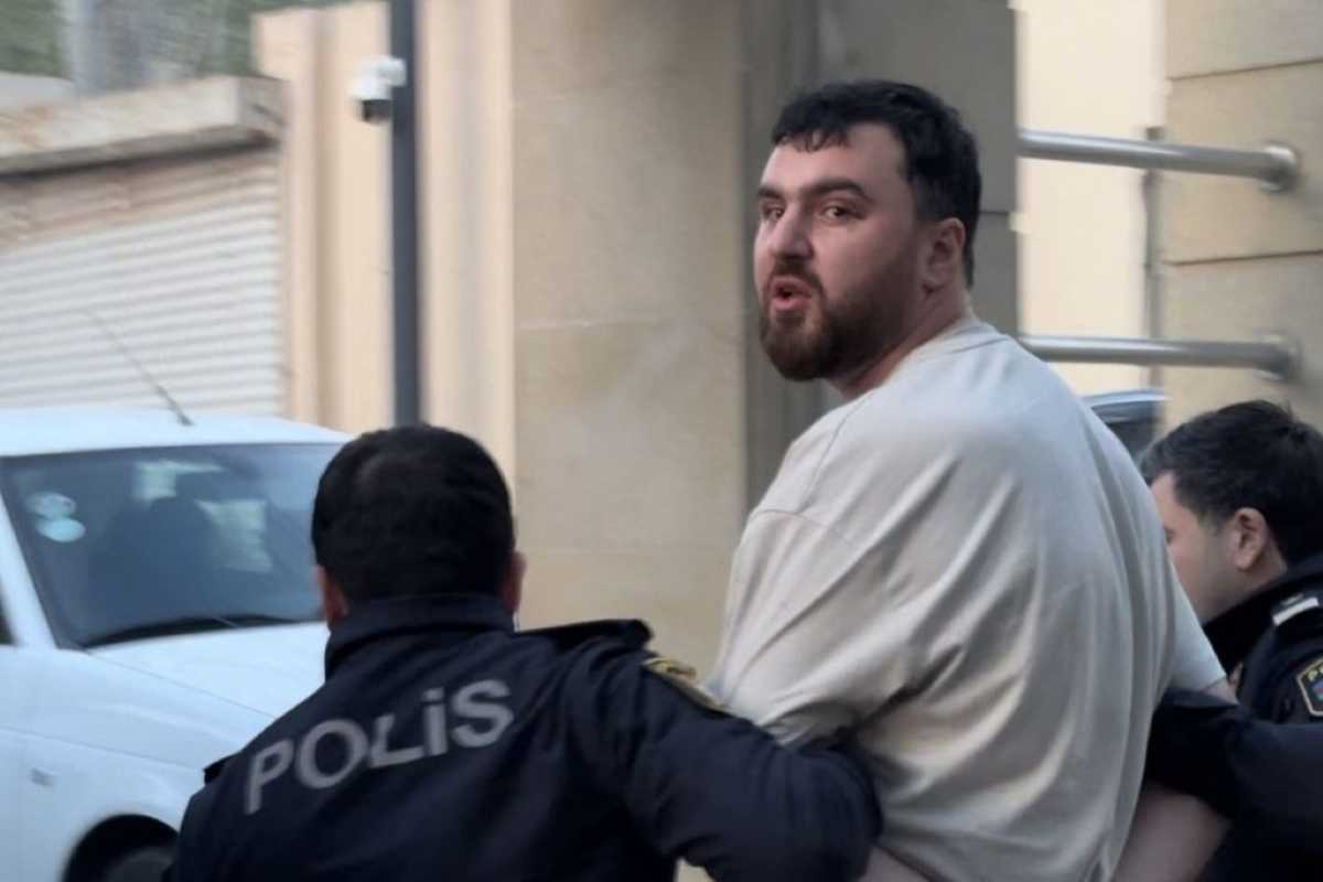 Imran Aliyev as he was getting arrested. Image via Jamnews. 