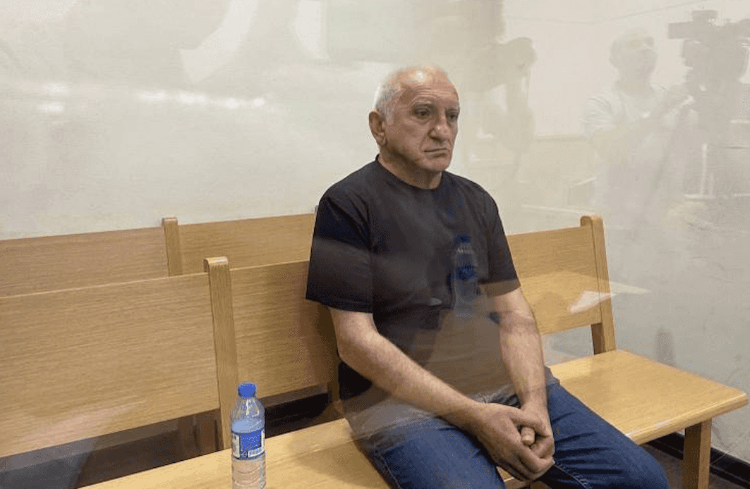 Rashid Beglaryan during his trial. Image via news.az