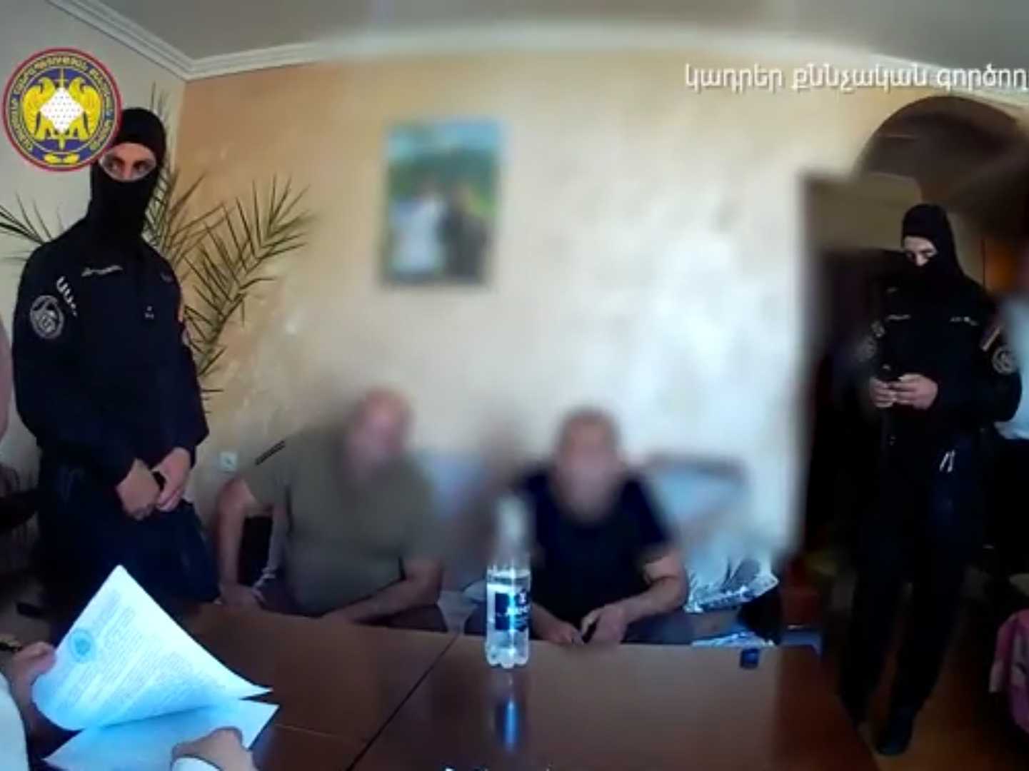 Screenshot from an Investigative Committee video showing some of the alleged group members.