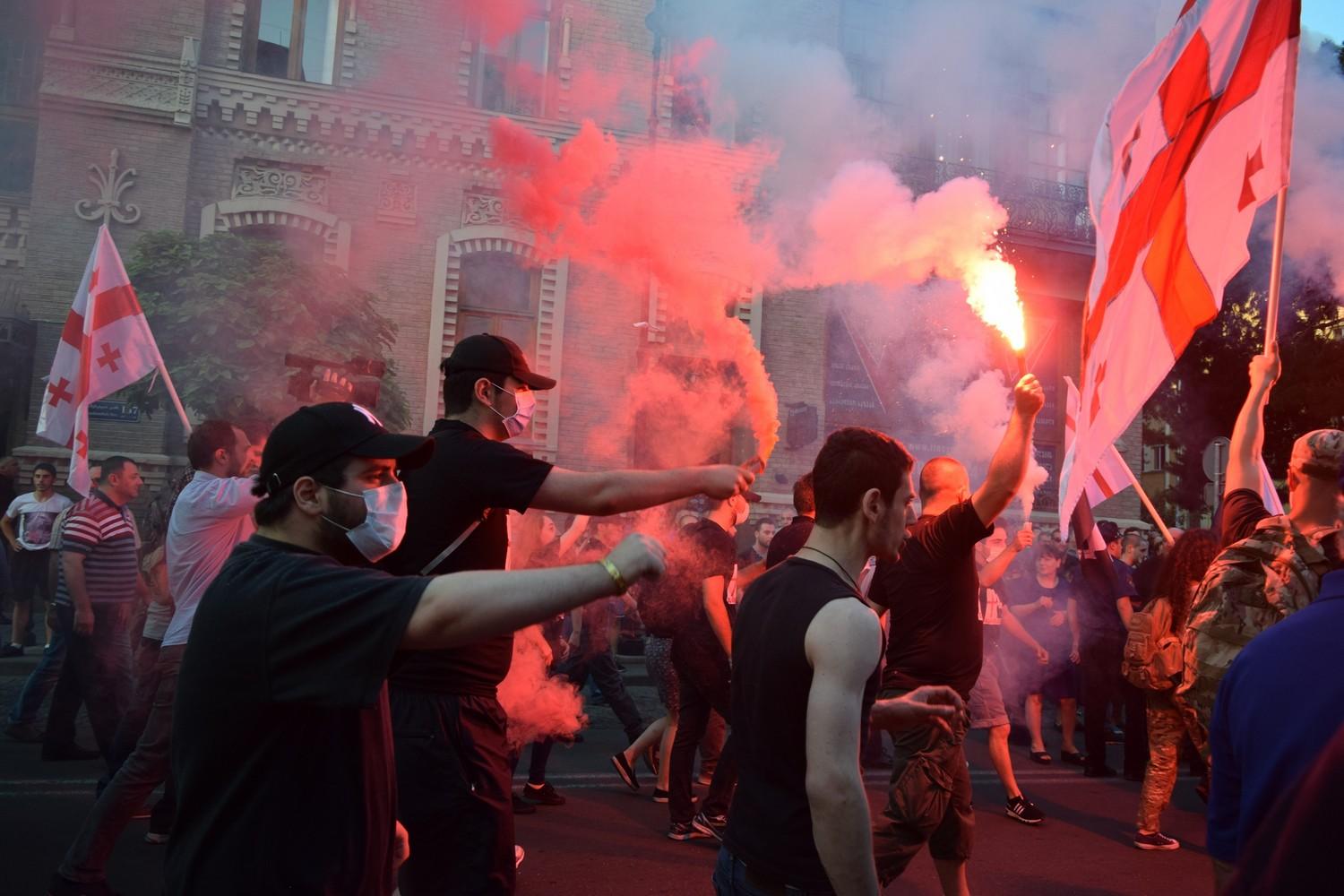 March of Georgians (Luka Pertaia/OC Media)