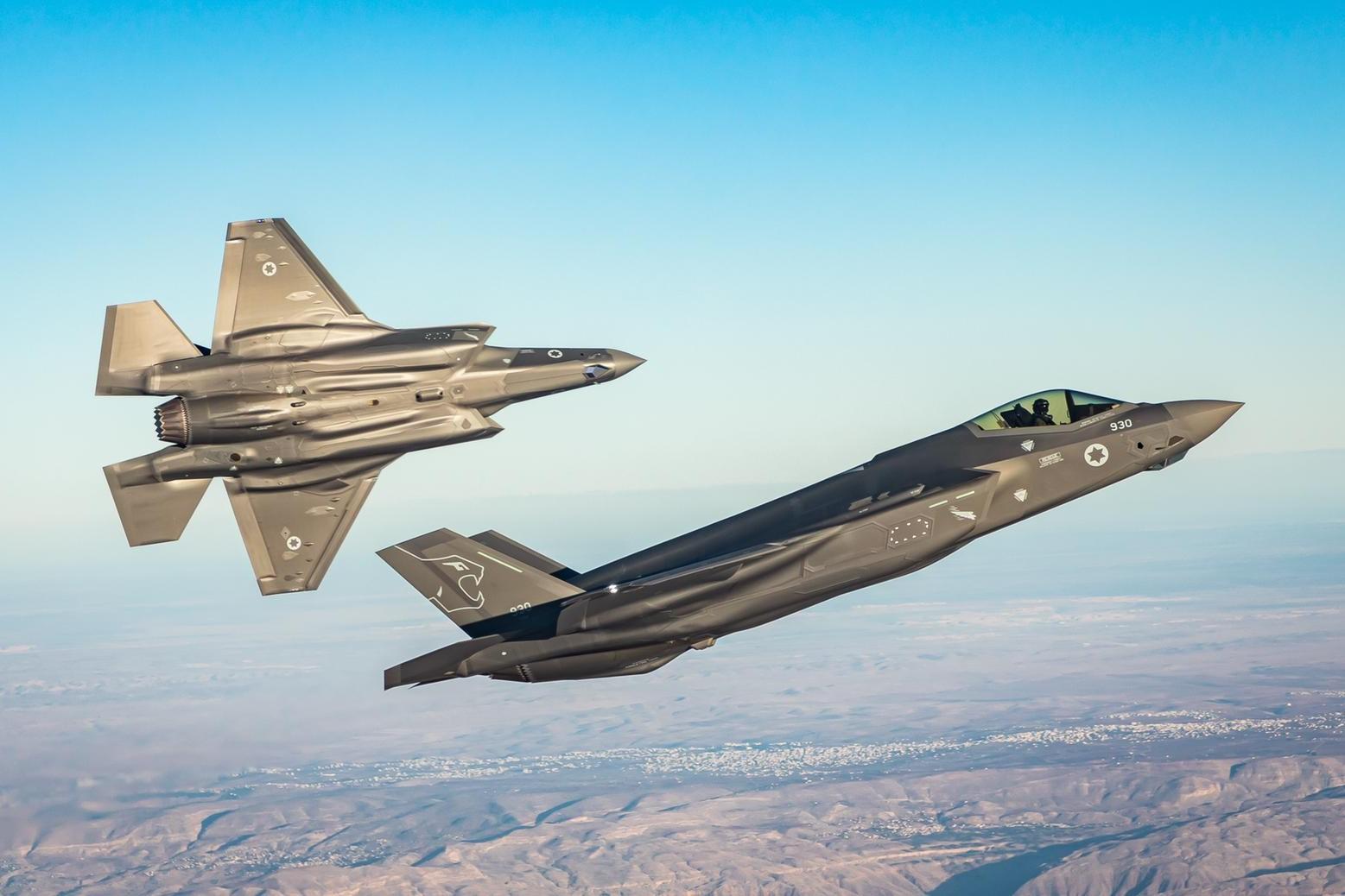 Two Israeli F-35 fighters. Photo: Israeli Defence Force.