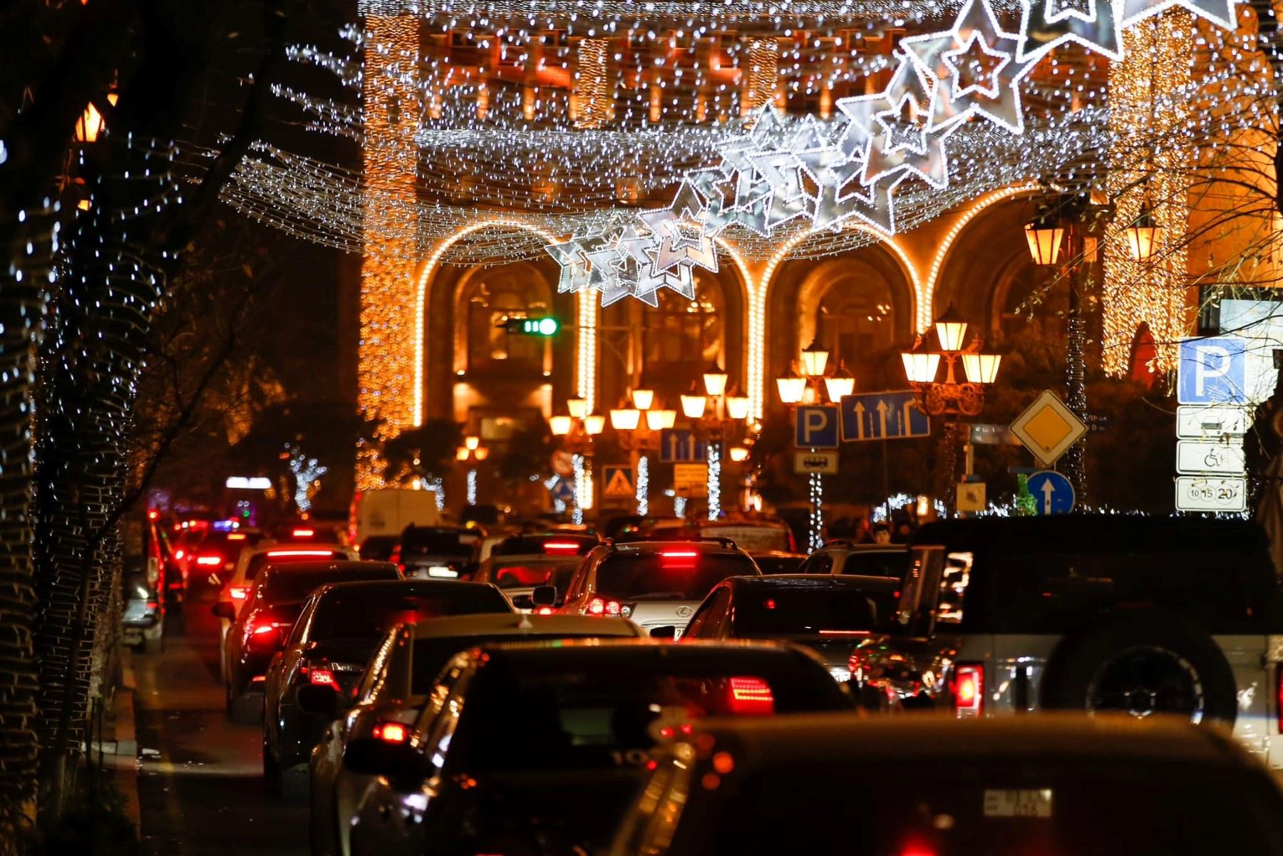 Yerevan's city centre on New Year's Eve. Photo: Yerevan Municipality